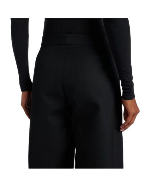 Alaïa Black Wool Barrel-Leg Pants