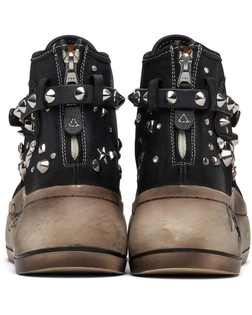 R13 Black Kurt High-Top Sneakers for men