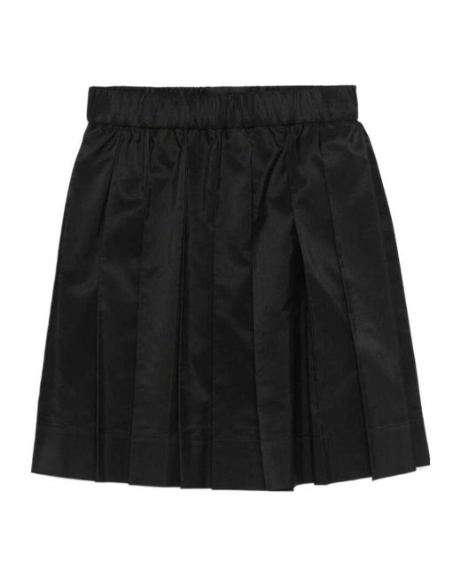 Simone Rocha Black Elasticated-Waist Pleated Mini Skirt