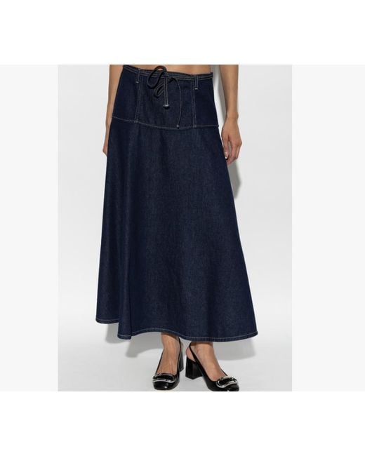 Samsøe & Samsøe Blue Tie-Waist Skirt