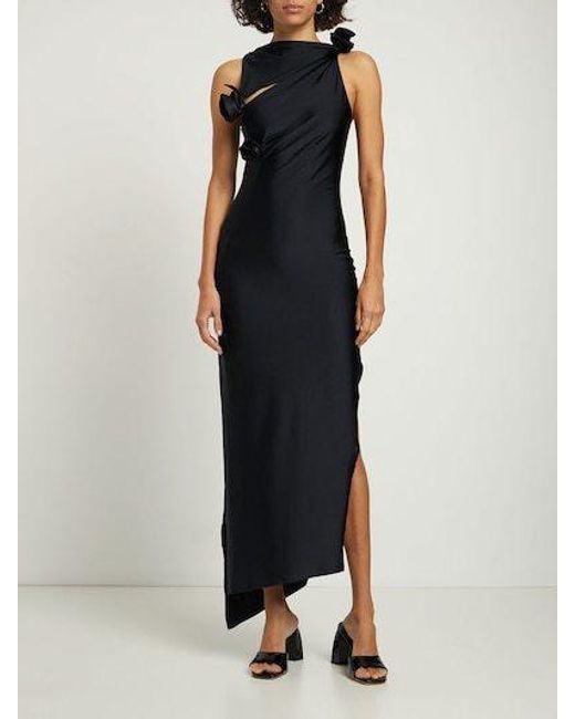 Coperni Black Asymmetrical Jersey Dress Skirt