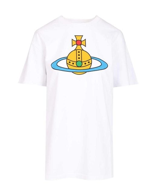 Vivienne Westwood White Oversized Orb T-Shirt for men