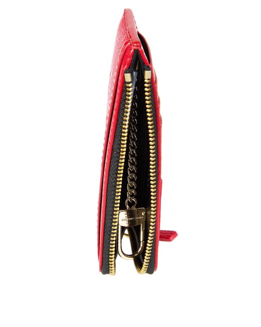 Marc Jacobs Red The Leather Top Zip Wallet