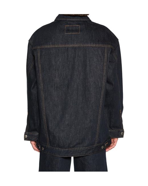 Ksubi Black Long-Sleeved Denim Coat