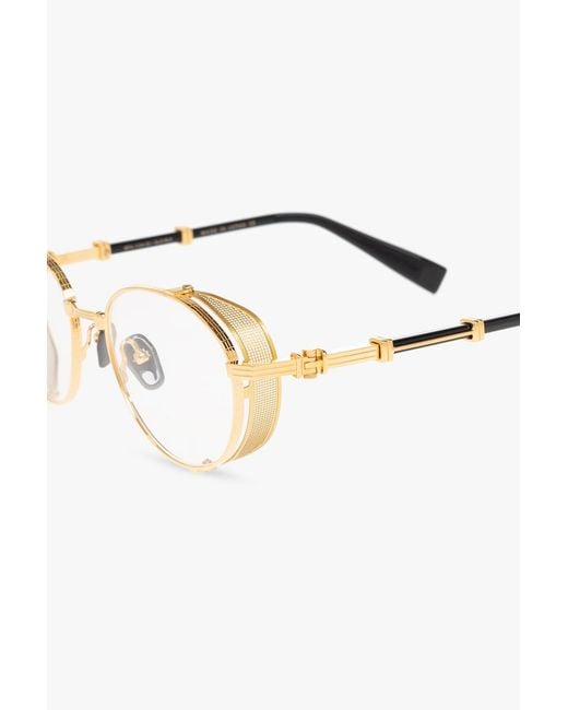 Balmain Natural Eyewear Round Frame Glasses