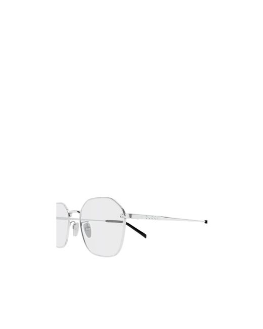 Gucci White Eyewear Geometric Frame Glasses for men