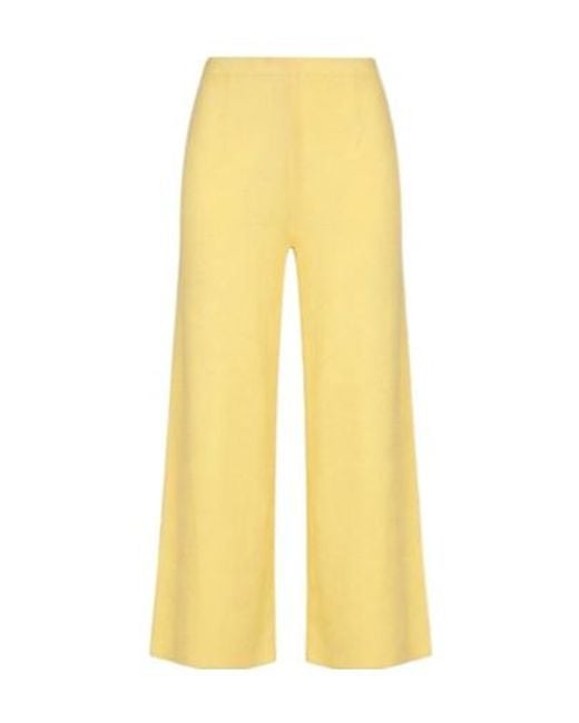 Max Mara Yellow Casual Trousers