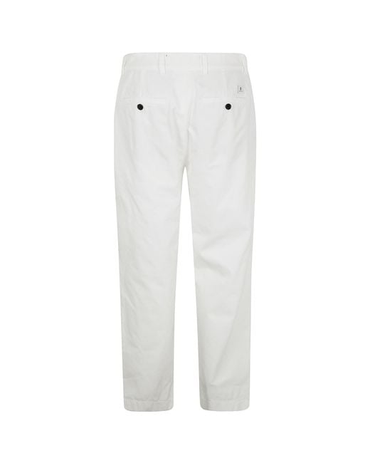 Department 5 White Cotton Trousers for men