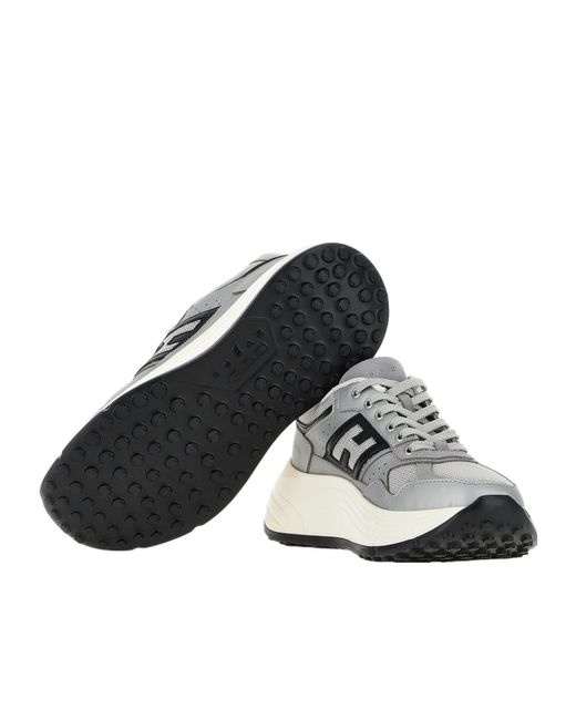 Hogan White H669 Side Logo Patch Low-Top Sneakers