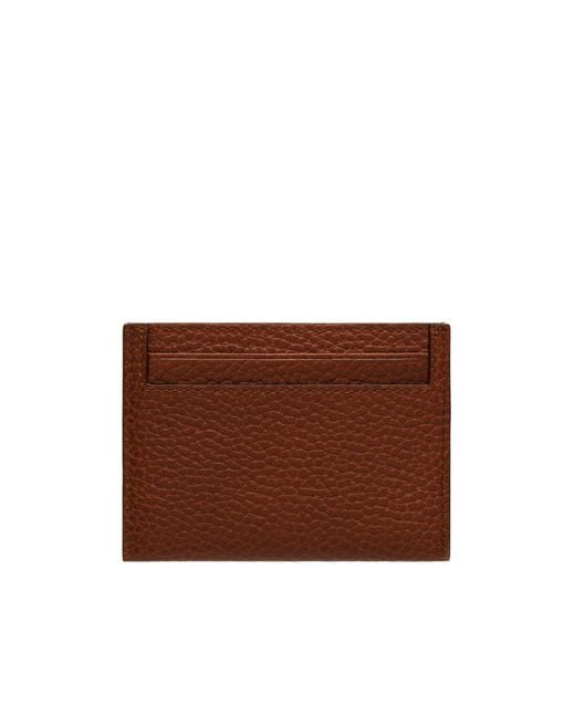 Mulberry Brown Logo Embossed Card Holder
