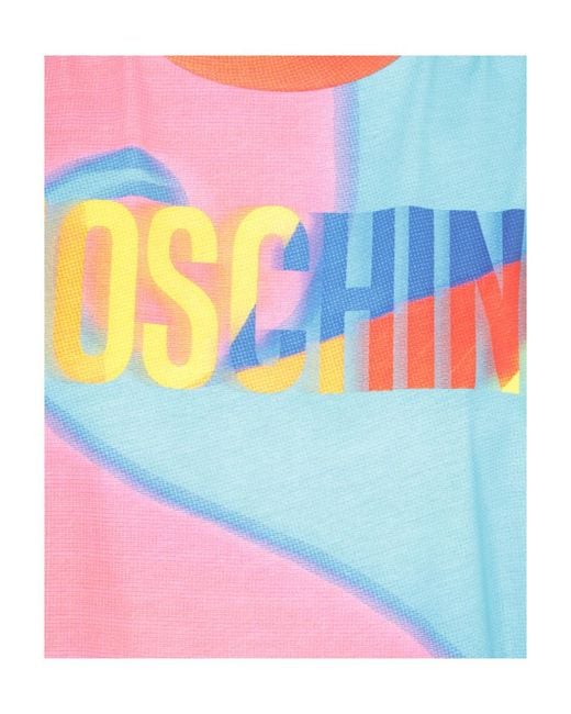 Moschino Pink Double Question Mark Print T-Shirt