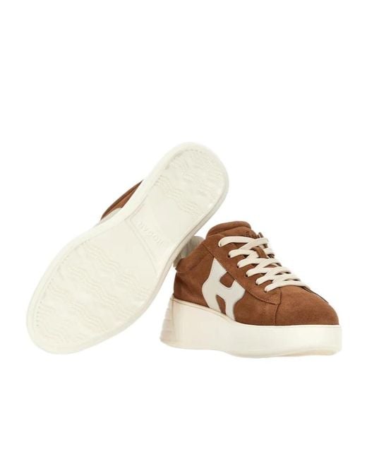 Hogan Brown Rebel H562 Low-Top Sneakers