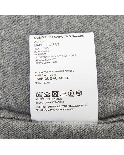 Comme des Garçons Gray Doublewappen Cardigan
