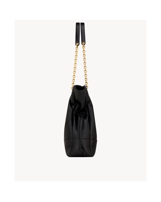 Saint Laurent Black Jamie Logo Plaque Small Shopping Bag