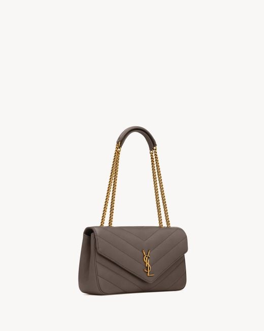 Saint Laurent Brown Loulou Medium Shoulder Bag