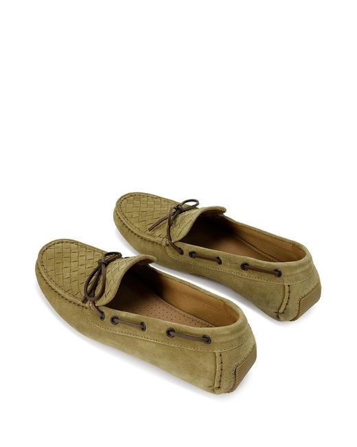 Bottega Veneta Green Weave Details Love Shoes for men