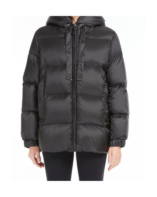 Max Mara Black The Cube Seia Zip-Up Hooded Jacket