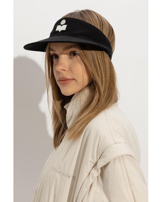 Isabel Marant White Logo Sunshade Hat