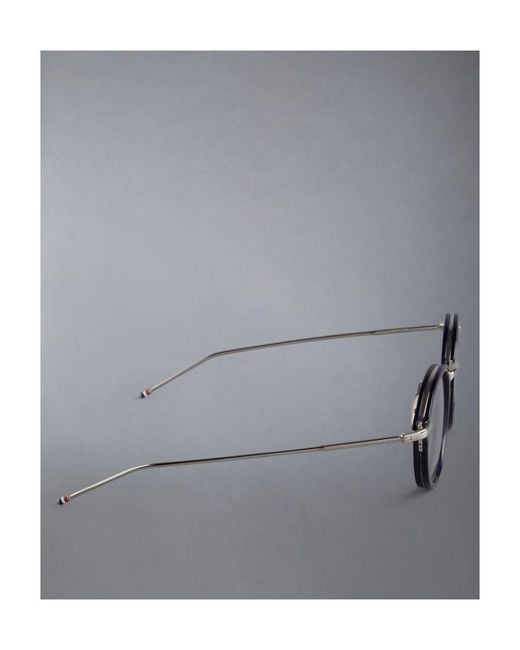 Thom Browne White Round-Frame Glasses
