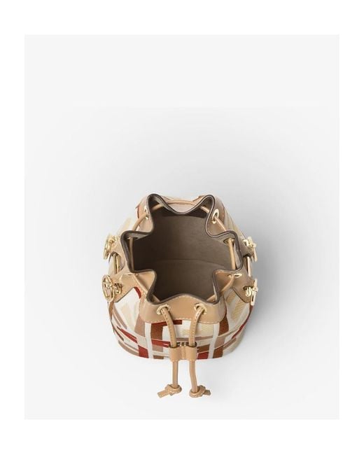 Fendi White Mon Tresor Drawstring Bucket Bag