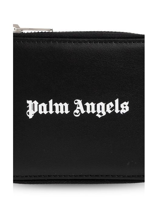 Palm Angels Black Zip-Around Wallet for men