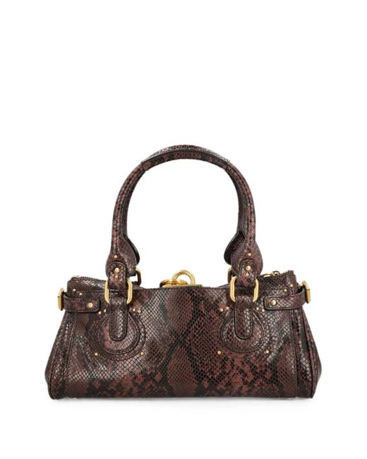 Chloé Brown Zippered Handbag