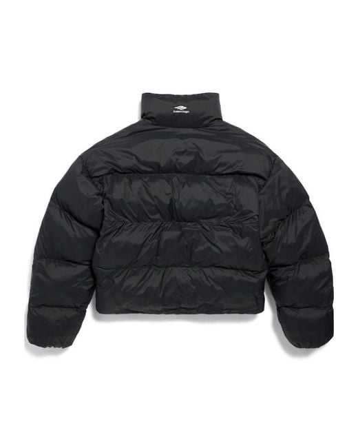 Balenciaga Blue Ski Cropped Puffer Jacket