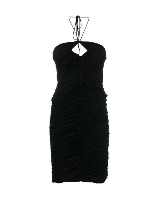 Magda Butrym Black Neck-Hanging Dress