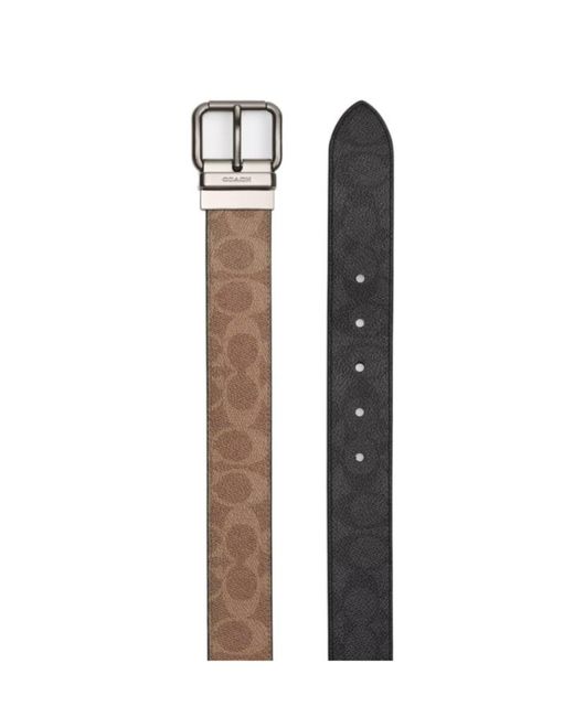 COACH Brown Pin Buckle Belt for men