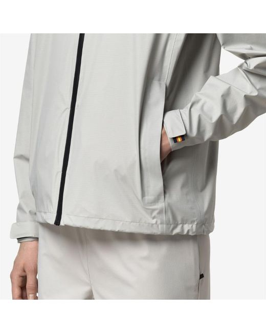 K-Way Gray Charmain Travel Hooded Jacket for men