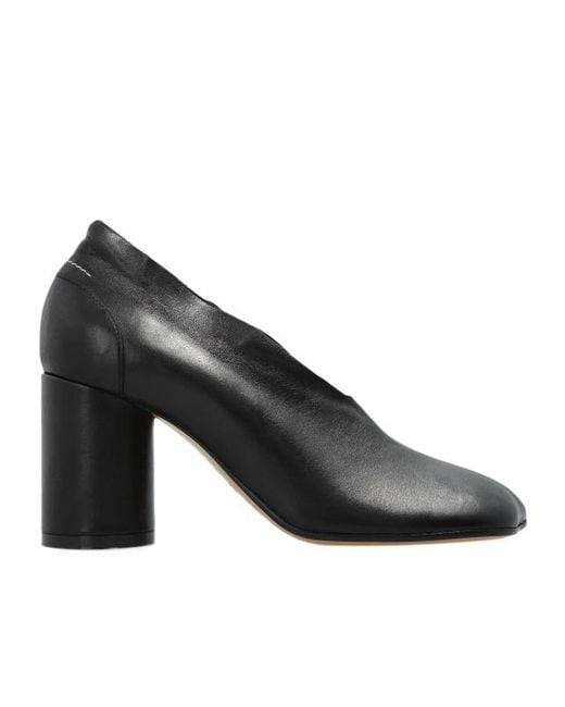MM6 by Maison Margiela Black Slip-On Pumps