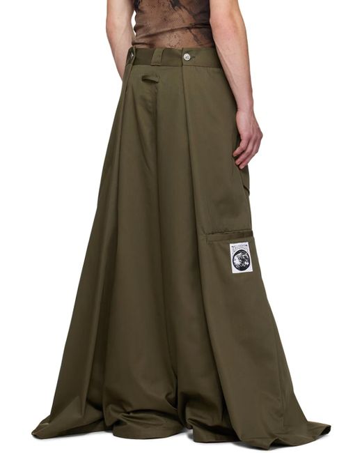 Jean Paul Gaultier Green Khaki Shayne Oliver Edition 'The Wrap' Trousers for men