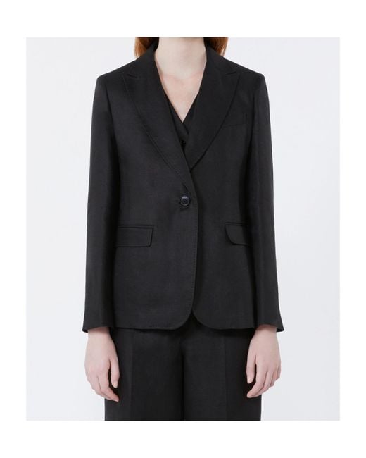 Weekend by Maxmara Black Single-Breasted Blazer