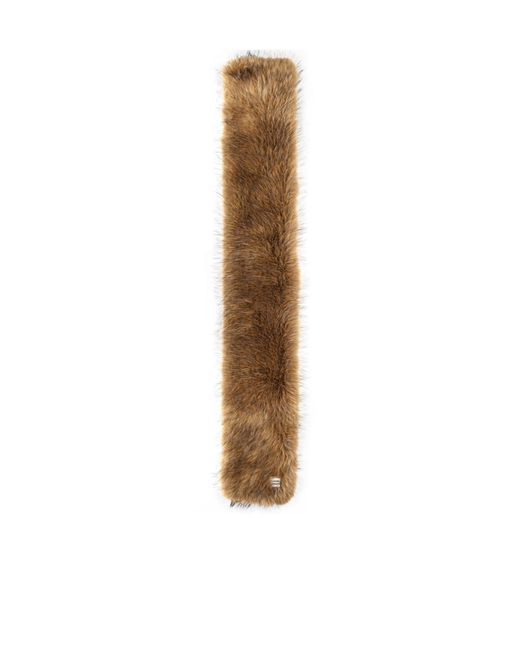 Ganni White Rectangle Frame Scarf