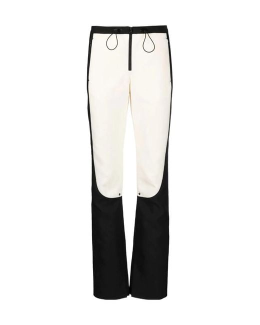 Low Classic White Colour-Block Trousers