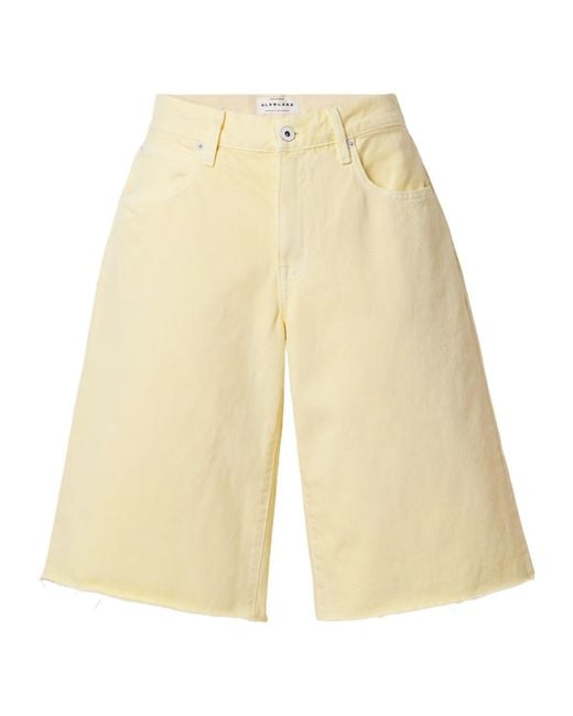SLVRLAKE Denim Natural Mica Frayed Denim Shorts