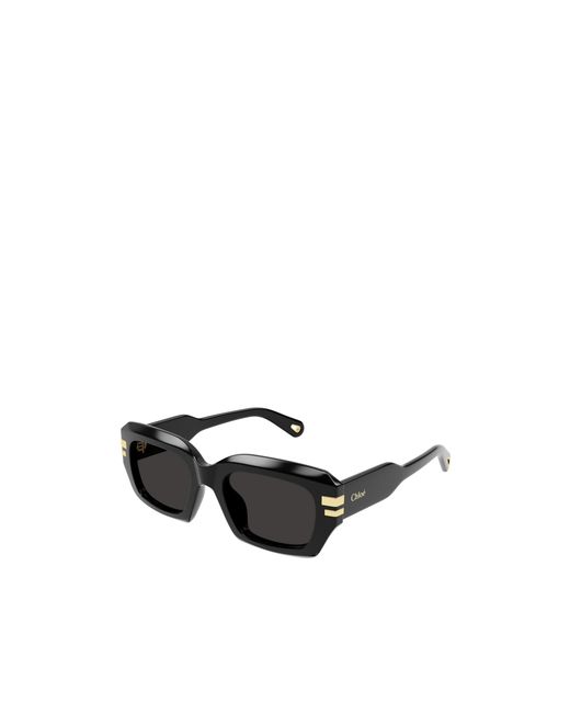 Chloé White Chloé Eyewear Rectangle Frame Sunglasses