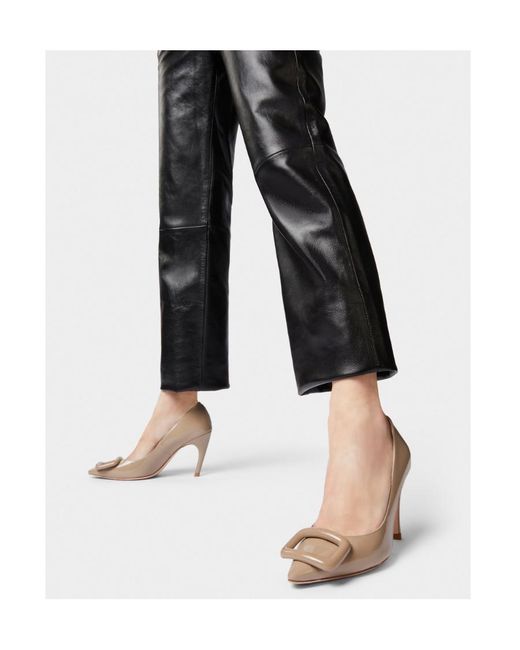 Roger Vivier Multicolor Viv' Choc Lacquered Buckle Pumps