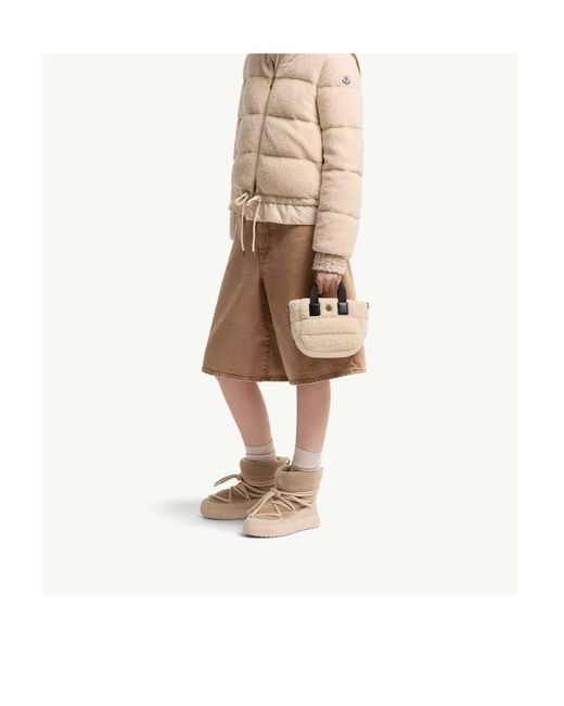 Moncler Natural Micro Caradoc Teddy Tote Bag