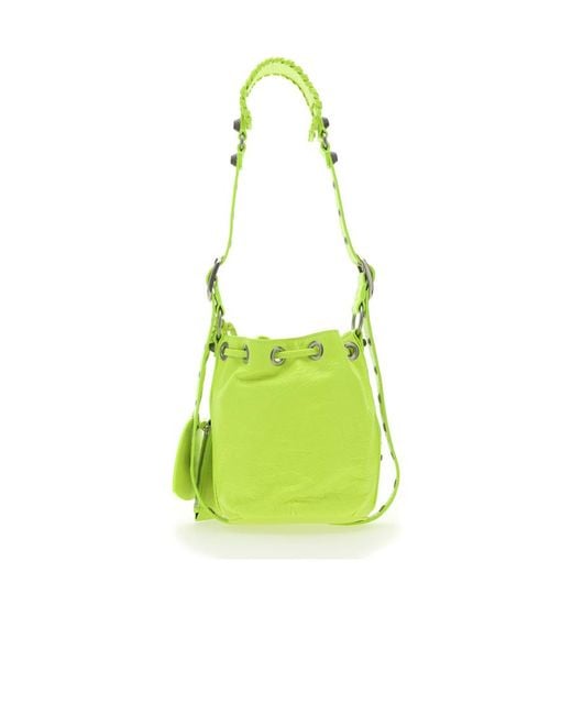 Balenciaga Green Le Cagole Xs Bucket Bag