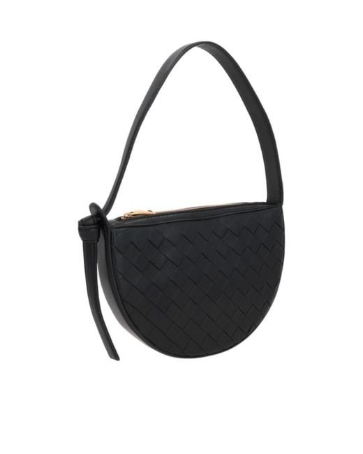 Bottega Veneta Black Intrecciato Shoulder Bag