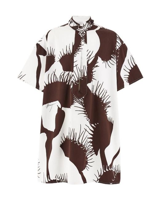 Ferragamo White Printed Blouse