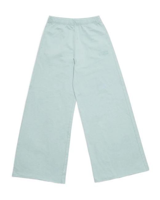 MM6 by Maison Margiela Blue Embroidered Logo Sweatpants for men