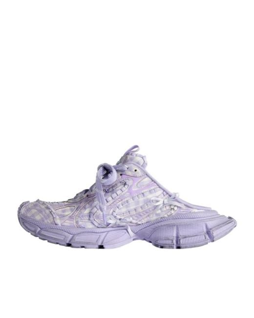 Balenciaga Purple 3Xl Check Mule