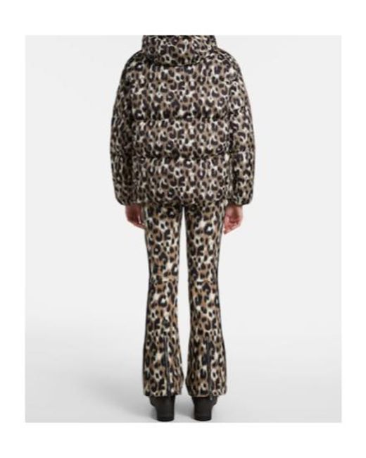 Fusalp Black Ada Leopard-Print Down Ski Jacket