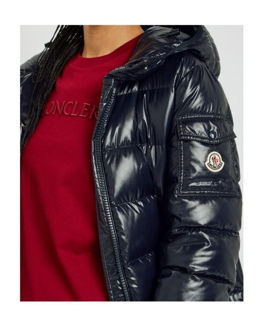 Moncler Blue Logo Quilted Down Jacket