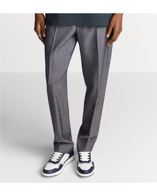 Dior Gray Tailored Logo Patch Elasticated-Waist Track Pants for men