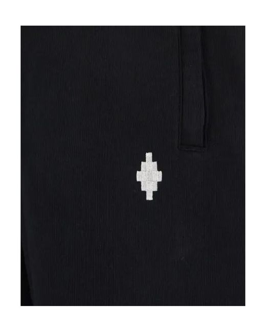Marcelo Burlon Black Logo Loose Sweatpants for men
