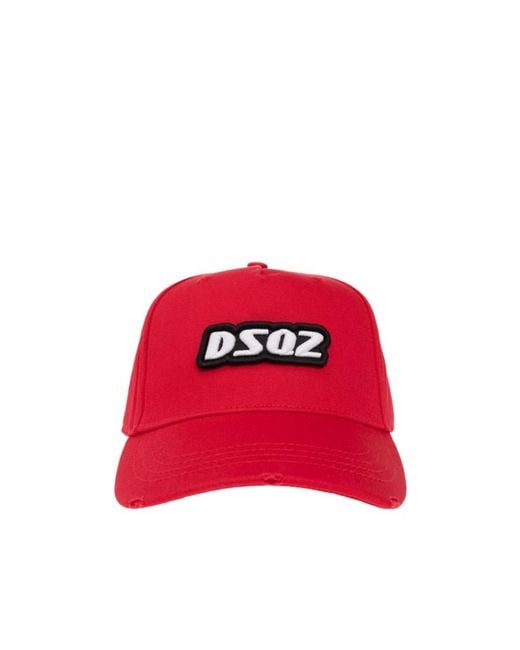 DSquared² Logo Embroidered Curved Peak Cap for men