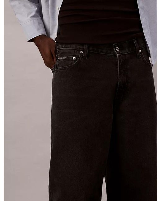 Calvin Klein Black Barrel Fit Jeans for men